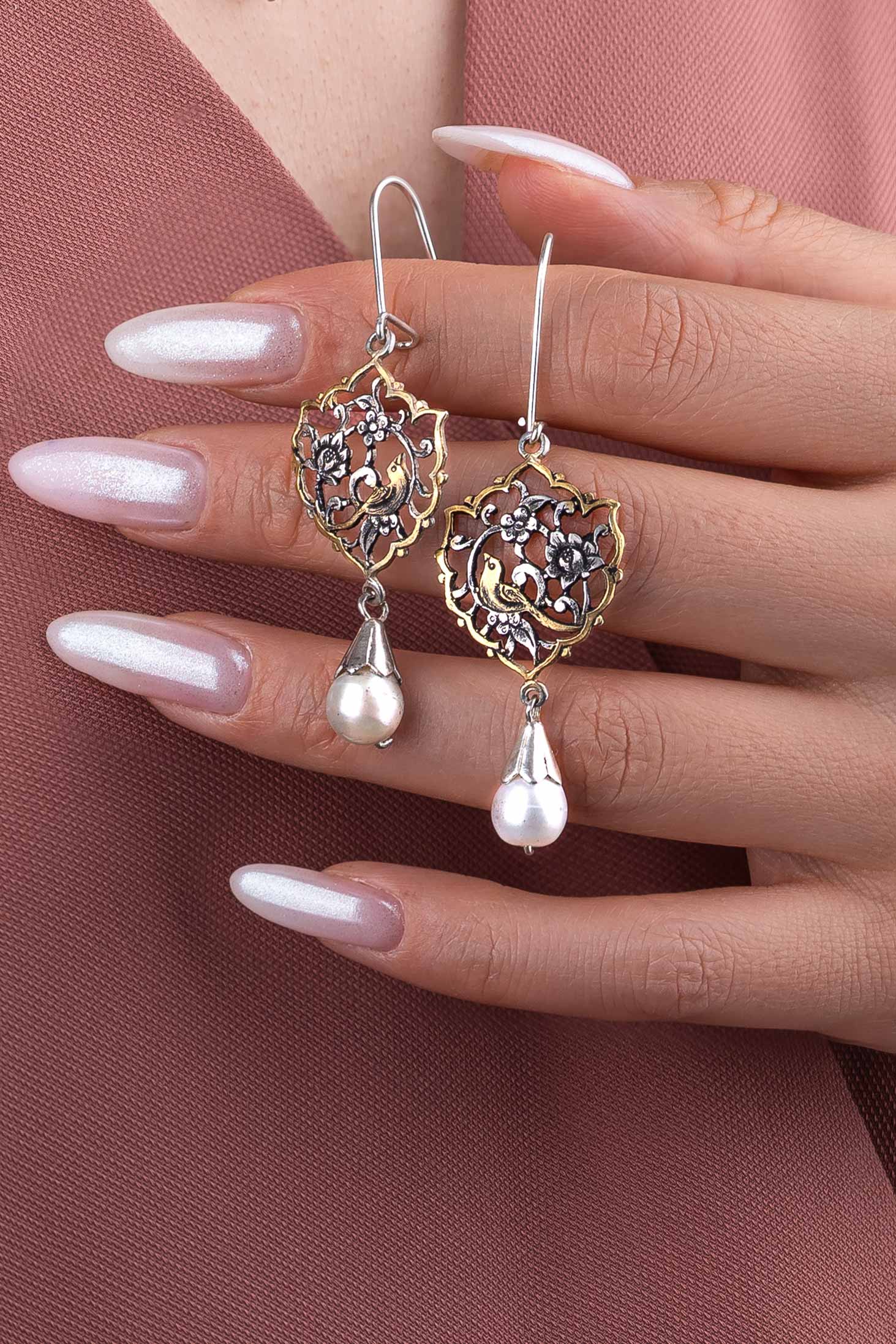 گوشواره مهلا مدل G12 _ نقره