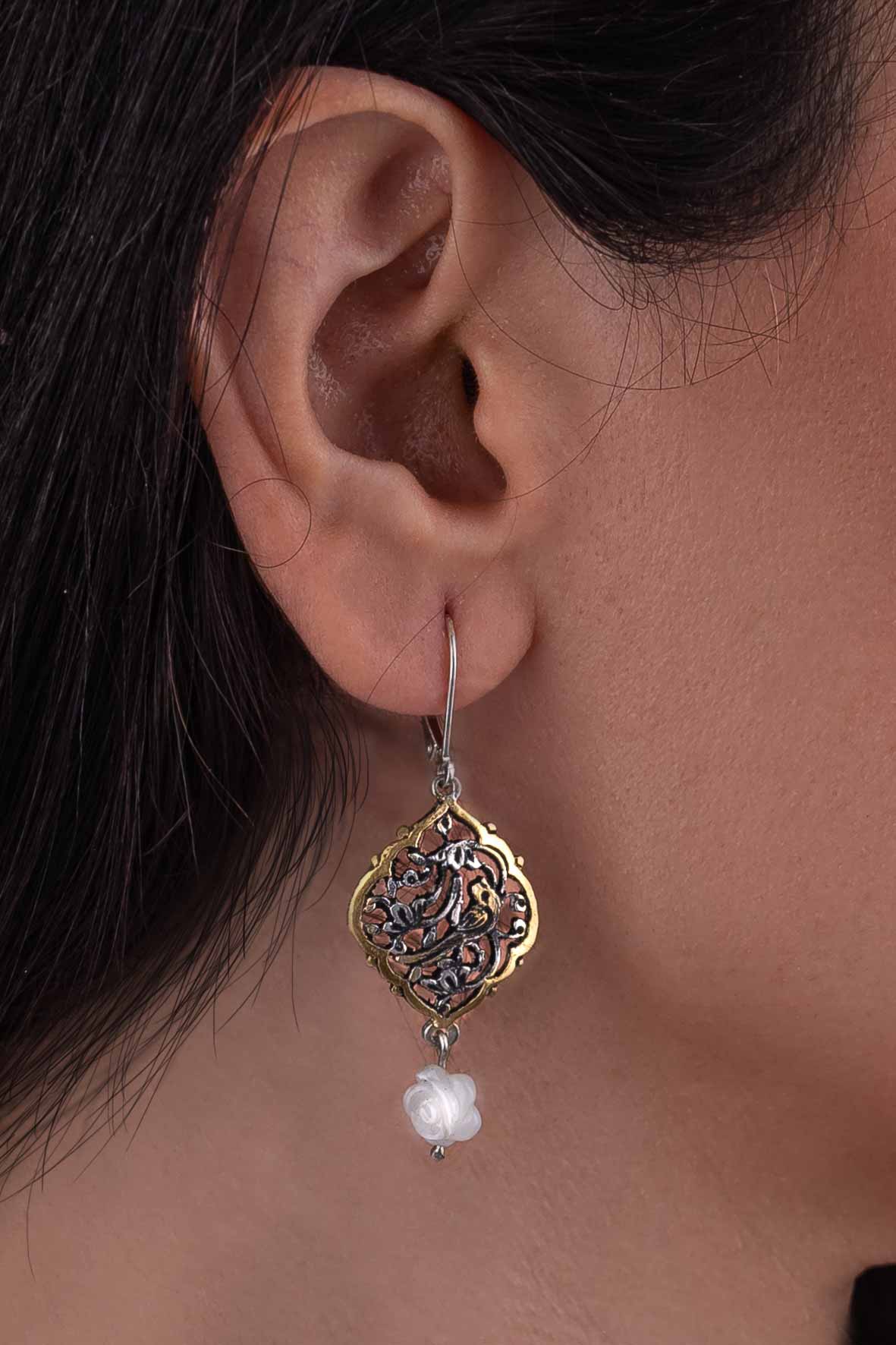 گوشواره غزل مدل G21_ نقره